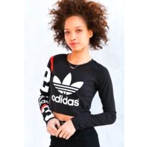 Size S Adidas Originals Women's Basketball Numbers Longsleeve Crop Tee